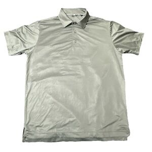 FJ Men’s L Gray Polo Athletic Active Wear Golf Athleisure Casual Sport Geometic